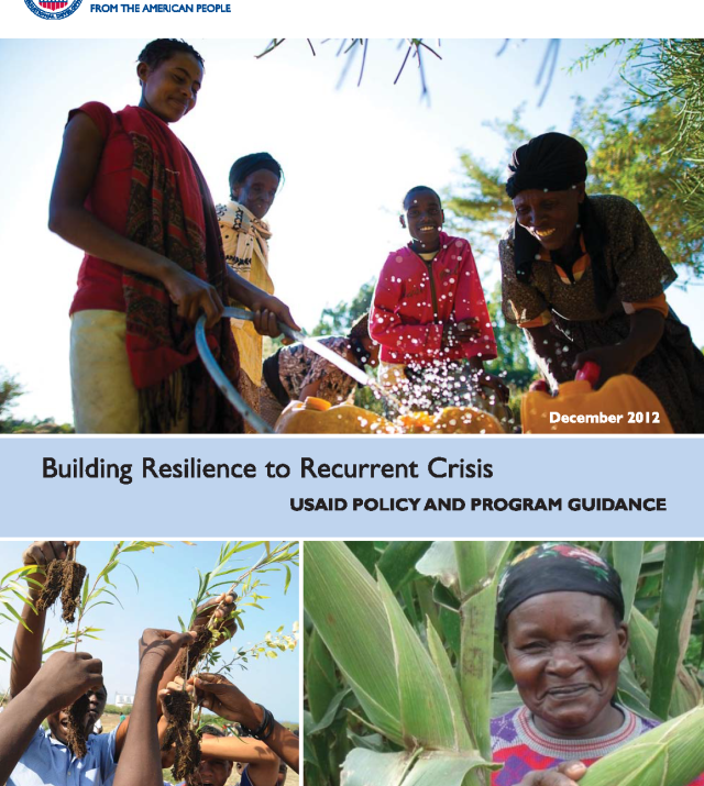 Cover page for Building Resilience to Recurrent Crisis: USAID Policy and Program Guidance