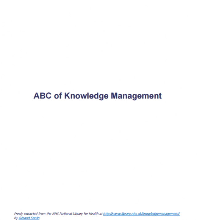 Download Resource: ABC of Knowledge Management