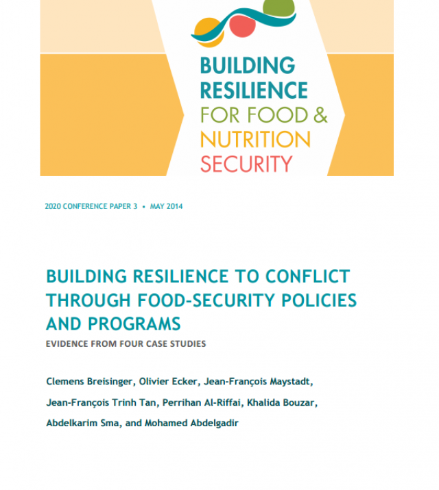 Download Resource: Building Resilience to Conflict through Food Security Policies and Programs