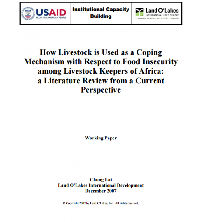 Download Resource: How Livestock is Used as a Coping Mechanism with Respect to Food Insecurity among Livestock Keepers of Africa: A Literature Review from a Current Perspective
