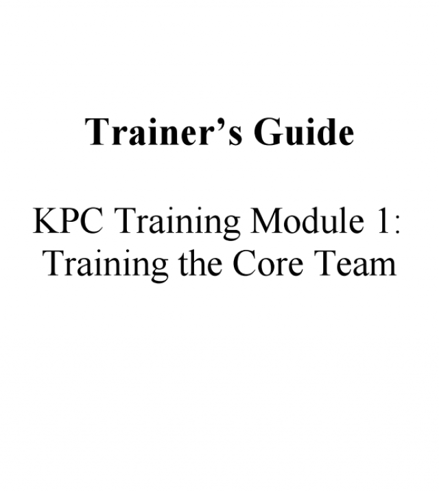 Download Resource: KPC Trainings of Survey Trainers (TOST)
