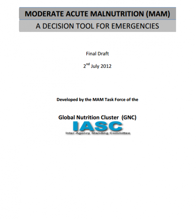 Download Resource: Moderate Acute Malnutrition (MAM): A Decision Tool for Emergencies