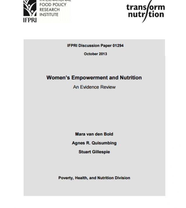 Download Resource: Women’s Empowerment and Nutrition An Evidence Review