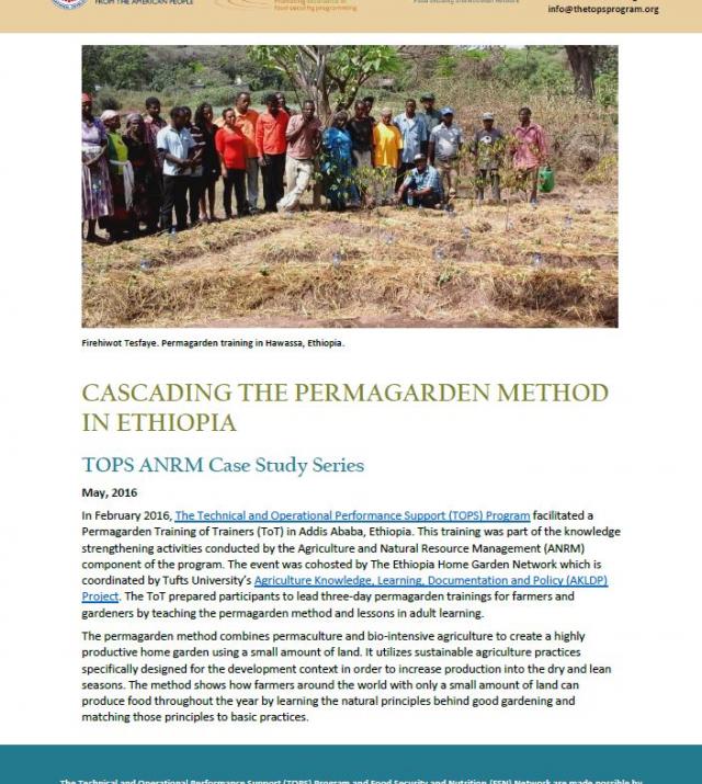 Download Resource: TOPS ANRM Case Study: Cascading the Permagarden Method in Ethiopia