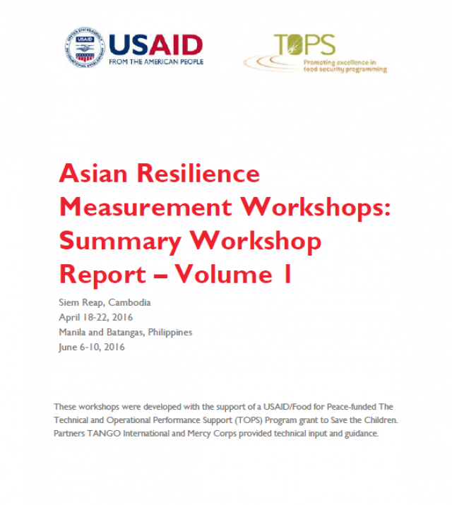 Download Resource: Asian Resilience Measurement Workshops Summary