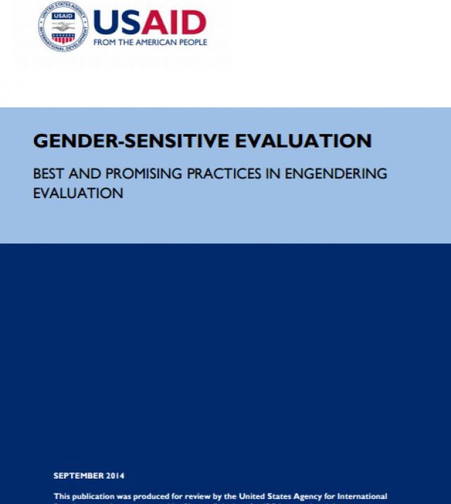 Download Resource: Gender-Sensitive Evaluation: Best and Promising Practices in Engendering Evaluation