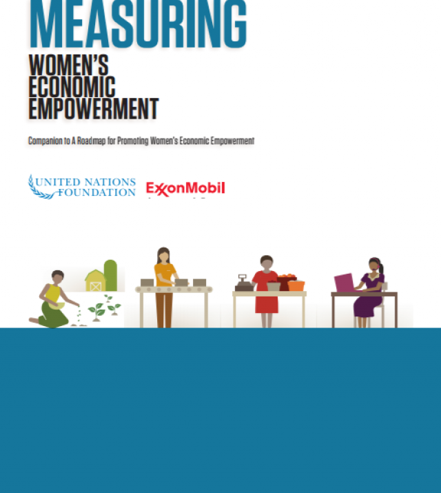 Download Resource: Measuring Women's Economic Empowerment, Companion to a Roadmap for Promoting Women's Economic Empowerment