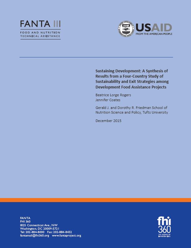 Download Resource: Sustaining Development: Results from a Study of Sustainability and Exit Strategies among Development Food Assistance Projects