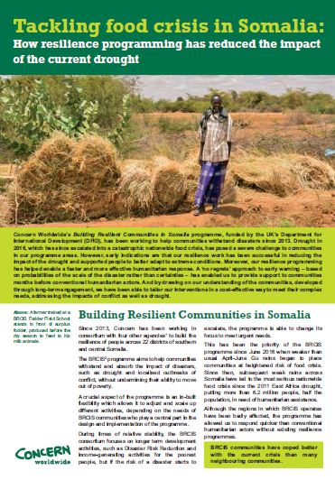 Download Resource: Tackling Food Crisis in Somalia: How resilience programming has reduced the impact of the current drought