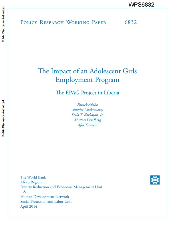 Download Resource: The Impact of an Adolescent Girls Employment Program