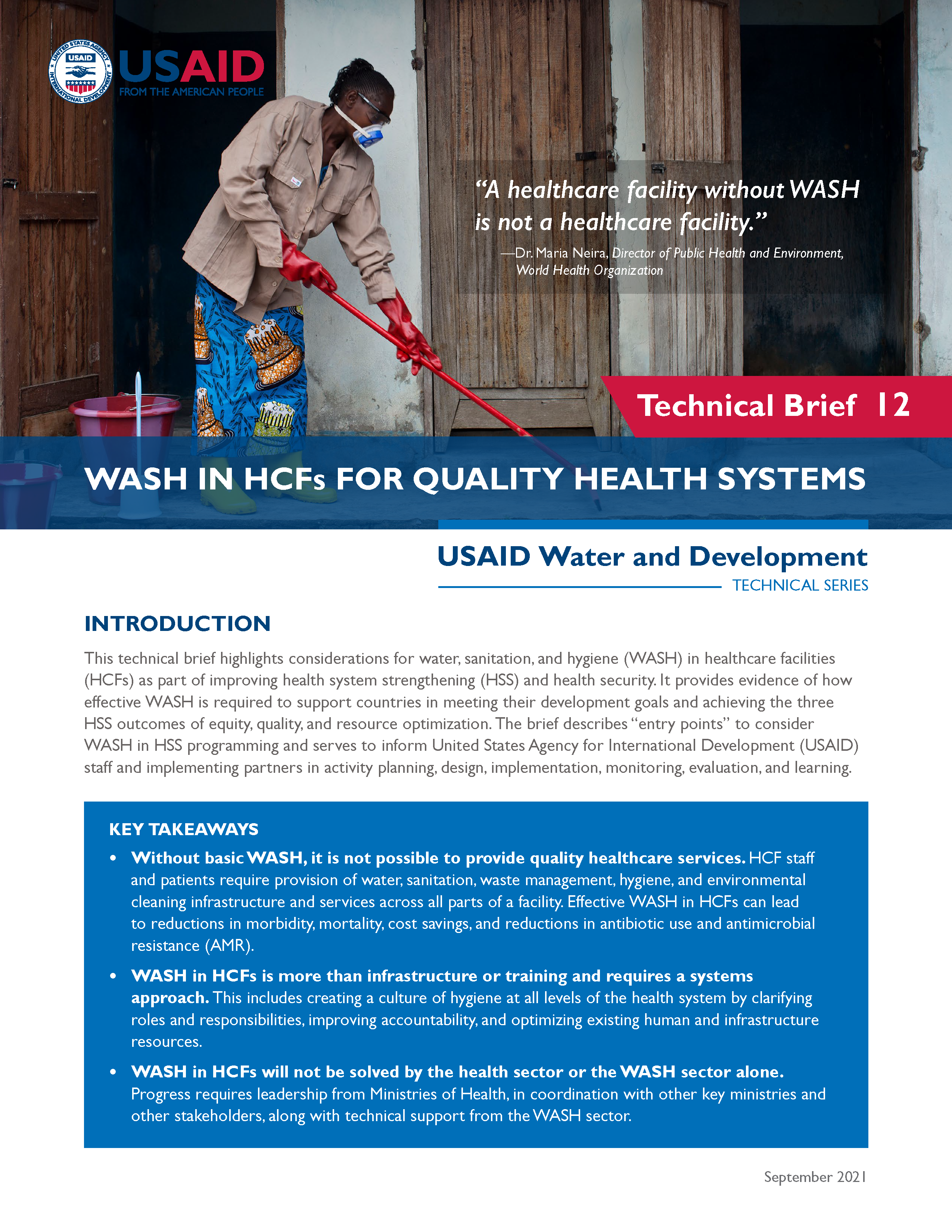 Cover-page for WASH In HCFs For Quality Health Systems