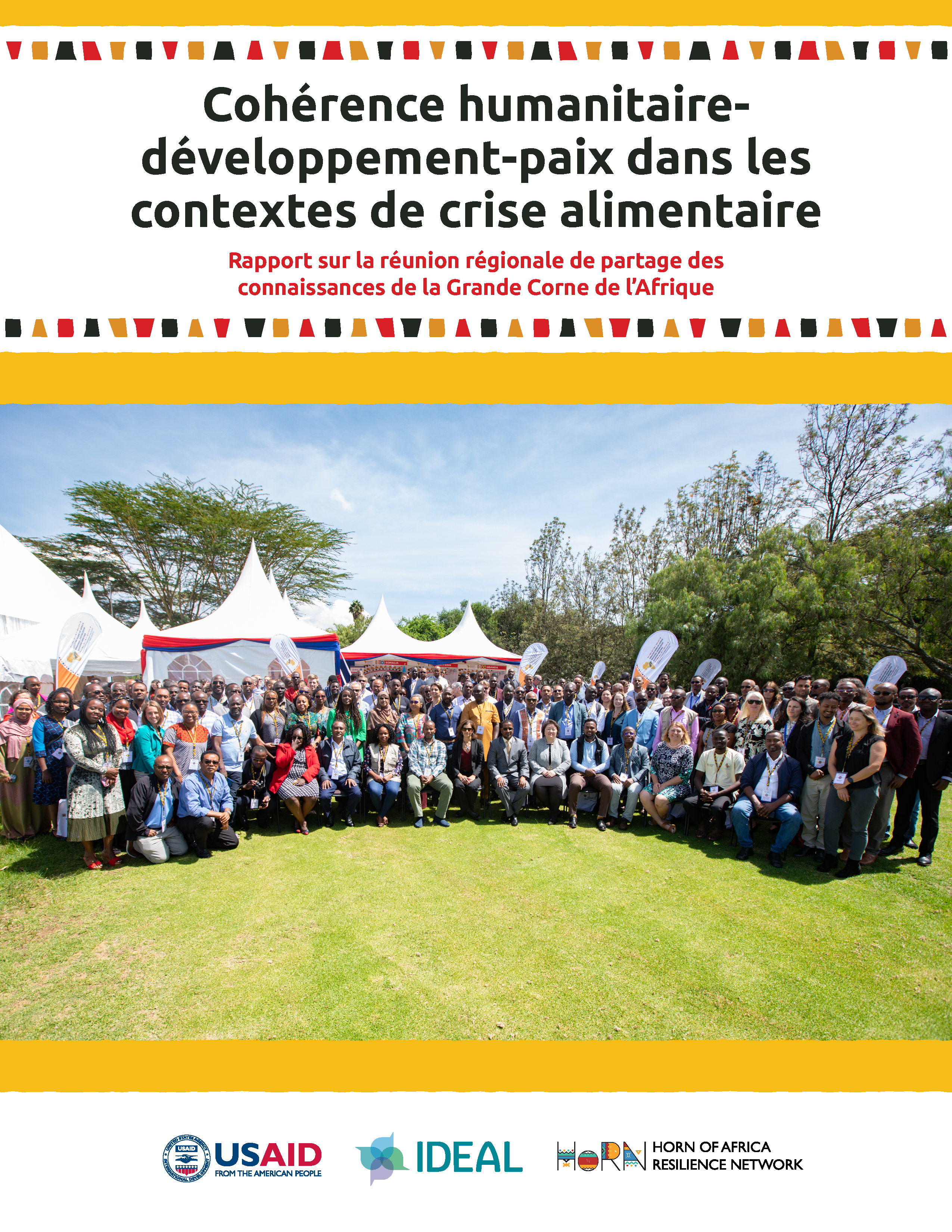 Cover page for Cohérence humanitaire-développement-paix dans les contextes de crise alimentaire