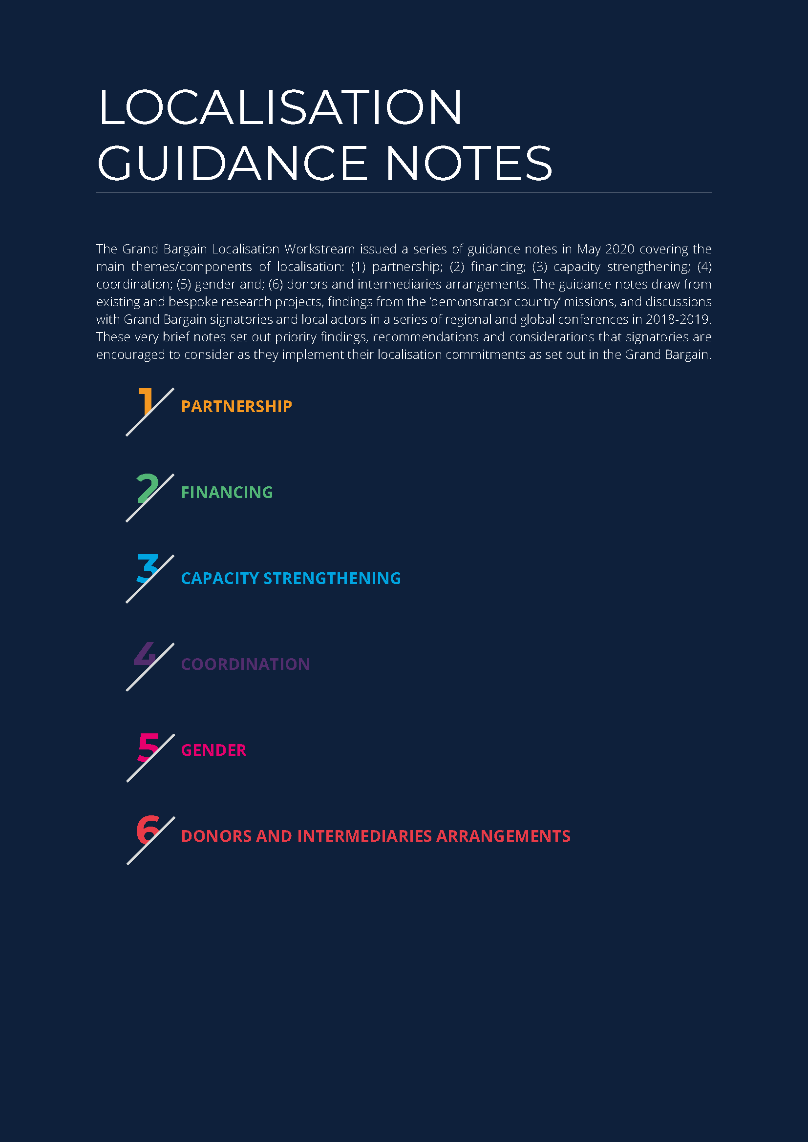 Cover page for Localisation Guidance Notes
