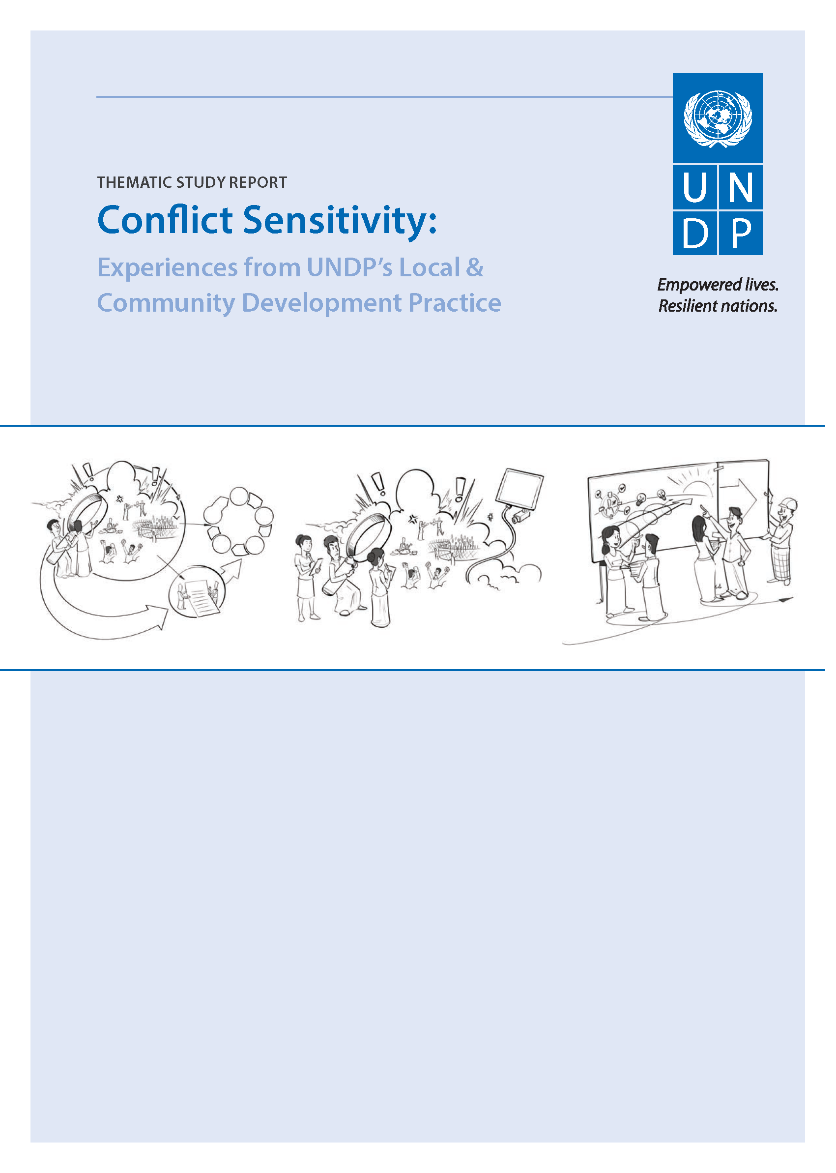 Cover page for Conflict Sensitivity: Experiences from UNDP’s Local & Community Development Practice