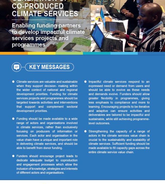 Cover page of designing next gen co-production climate services
