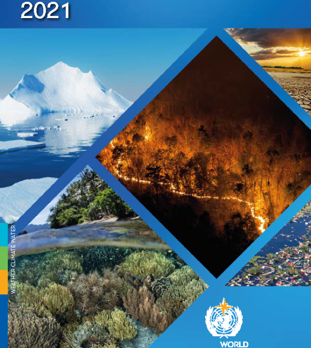 Cover page for State of the Global Climate 2021