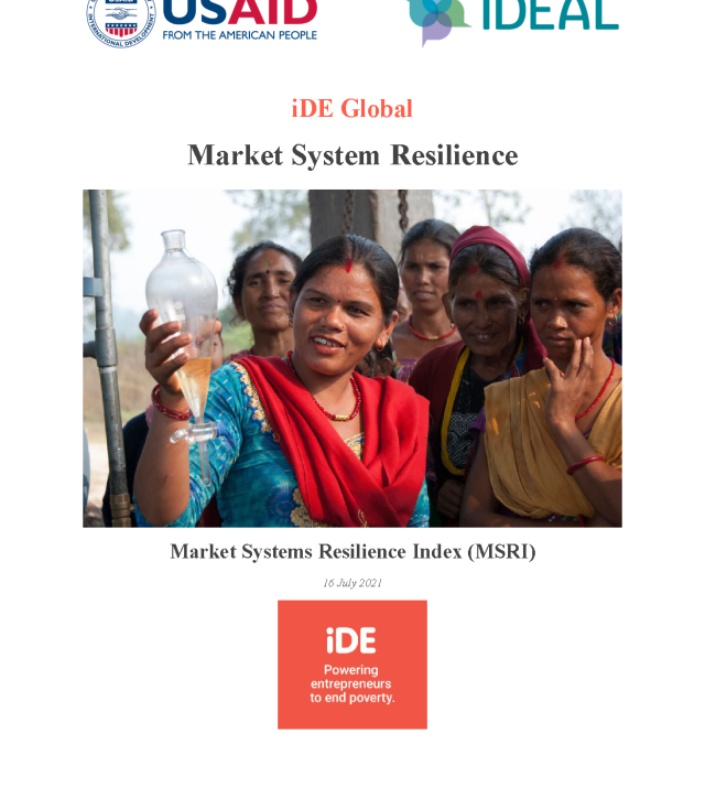 Cover page for Market Systems Resilience Index