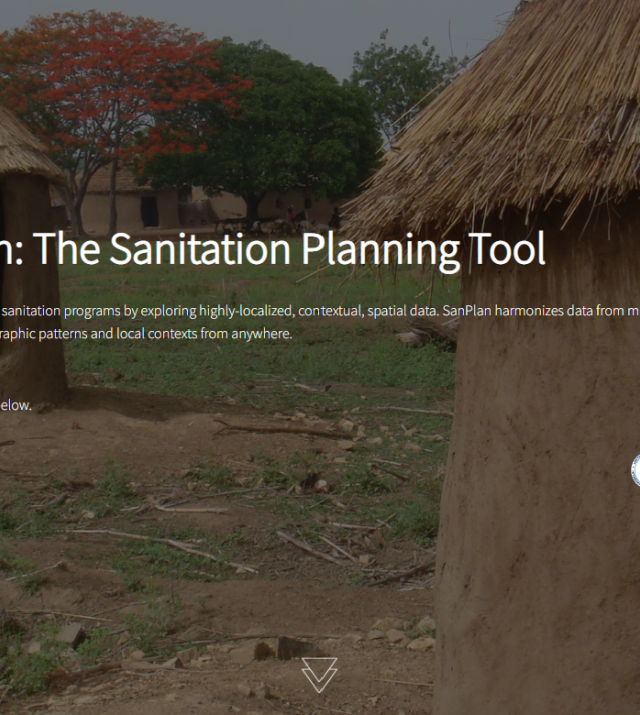 Screenshot of SanPlan: The Sanitation Planning Tool