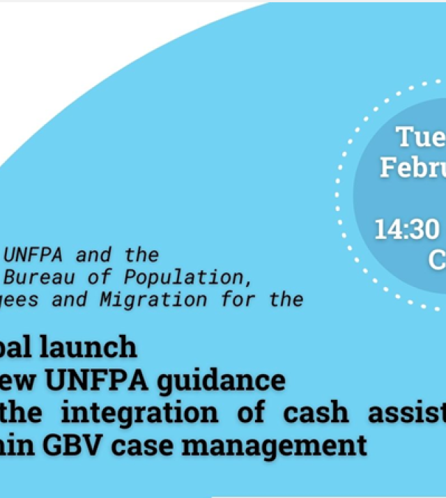Screenshot for the Global launch of new UNFPA Guidance on the integration of cash assistance within GBV case management