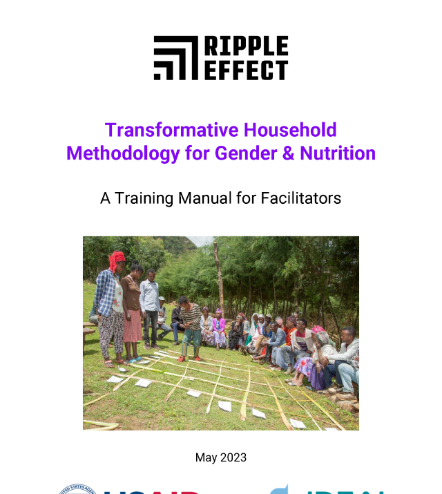 Cover page for Transformative Household Methodology for Gender & Nutrition: A Training Manual for Facilitators