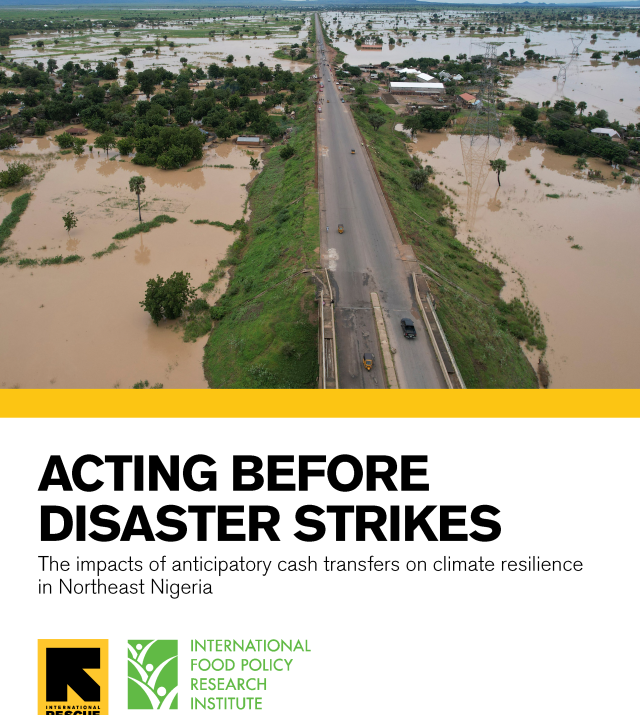 Cover page for Acting Before Disaster Strikes