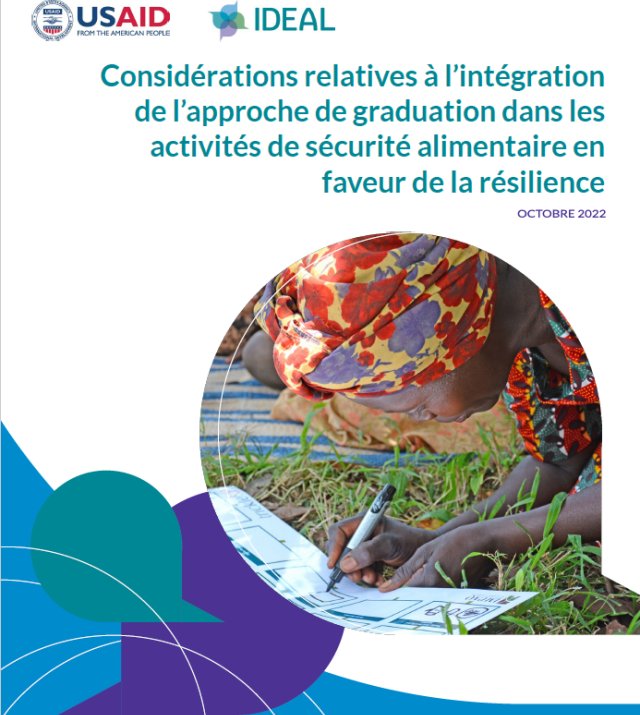 Cover page for Considérations relatives à l’intégration de l’approche de graduation dans les activités de sécurité alimentaire en faveur de la résilience