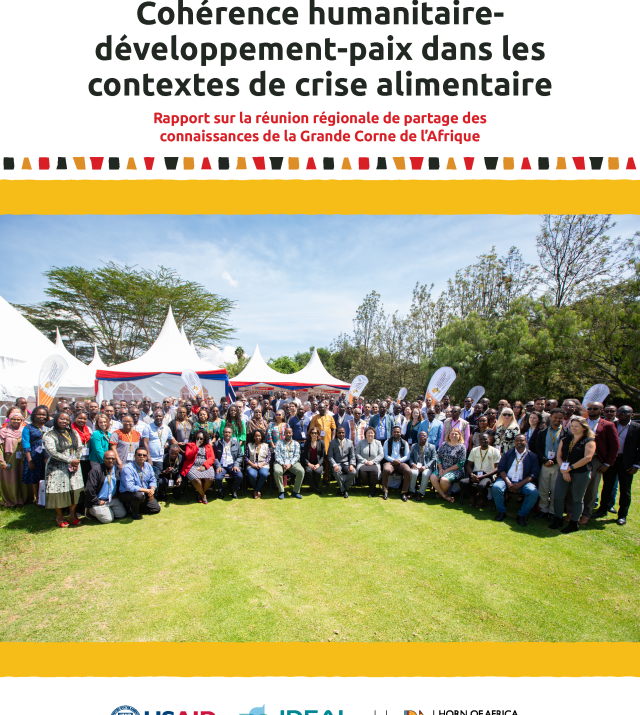 Cover page for Cohérence humanitaire-développement-paix dans les contextes de crise alimentaire