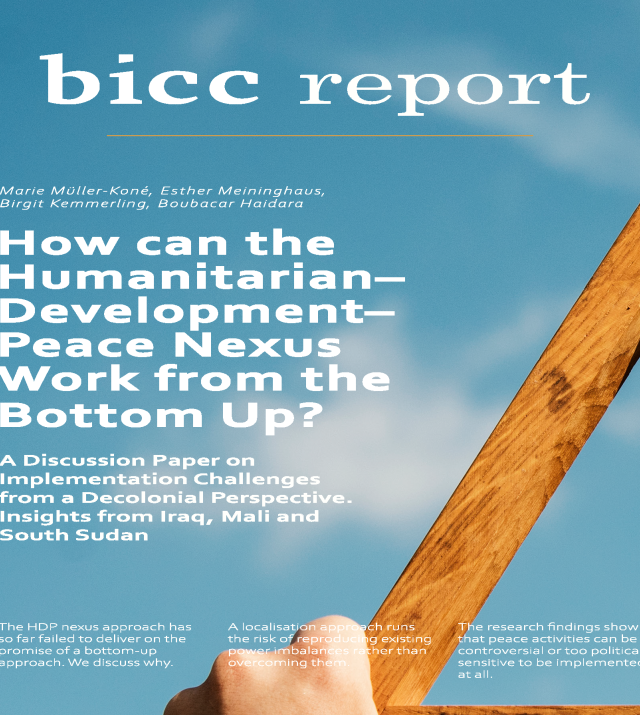 Cover page for How can the Humanitarian– Development– Peace Nexus Work from the Bottom Up?