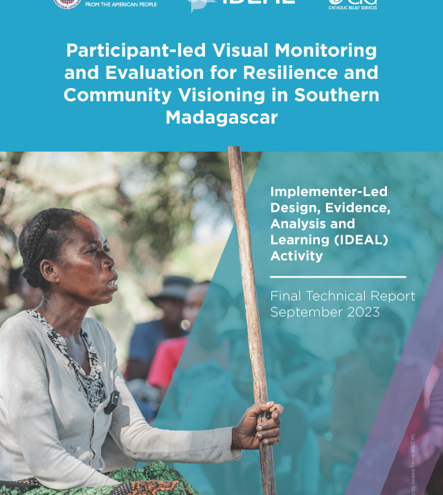 Cover page for Participant-led Visual Monitoring and Evaluation for Resilience and Community Visioning in Southern Madagascar