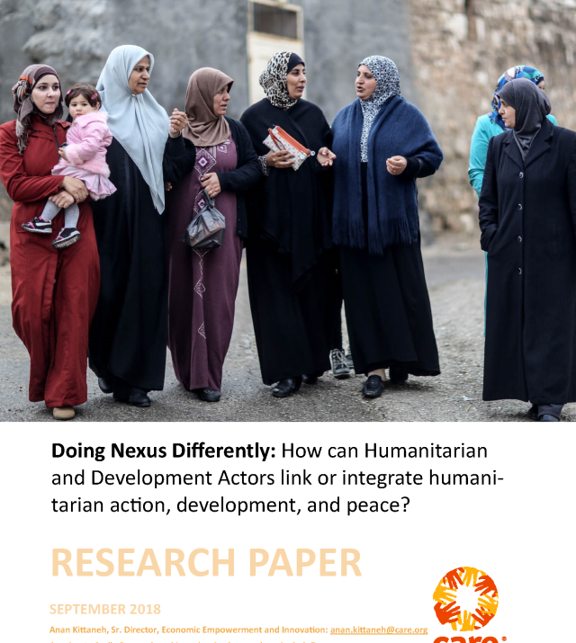 Cover page for Doing Nexus Differently: How can Humanitarian and Development Actors Link or Integrate Humanitarian Action, Development, and Peace?