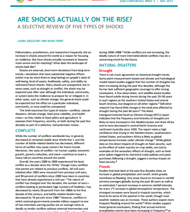Download Resource: Are Shocks Actually on the Rise? A Selective Review of Five Types of Shocks