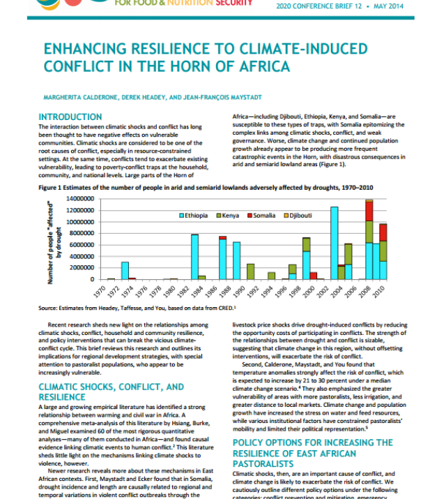 Download Resource: Enhancing Resilience to Climate-Induced Conflict in the Horn of Africa