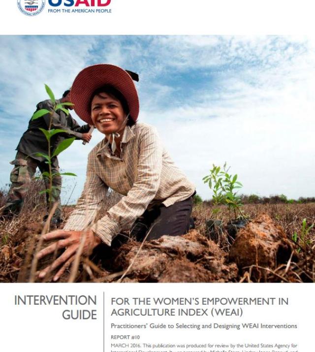 Download Resource: Intervention Guide for the Women's Empowerment in Agriculture Index (WEAI): Practitioners’ Guide to Selecting and Designing WEAI Interventions