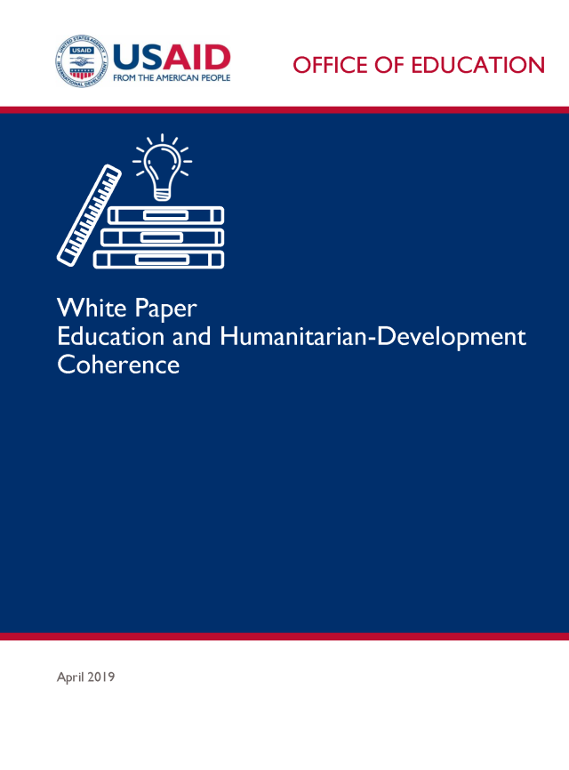 Cover page for White Paper: Education and Humanitarian-Development Coherence