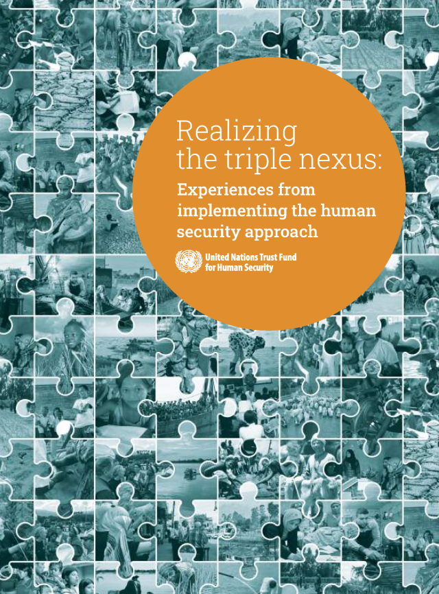 Cover page for Realizing the Triple Nexus: Experiences from implementing the human security approach