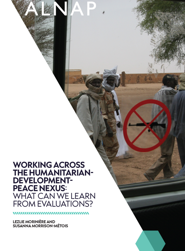 Cover page for Working Across the Humanitarian-Development-Peace Nexus: What Can We Learn  from Evaluations?