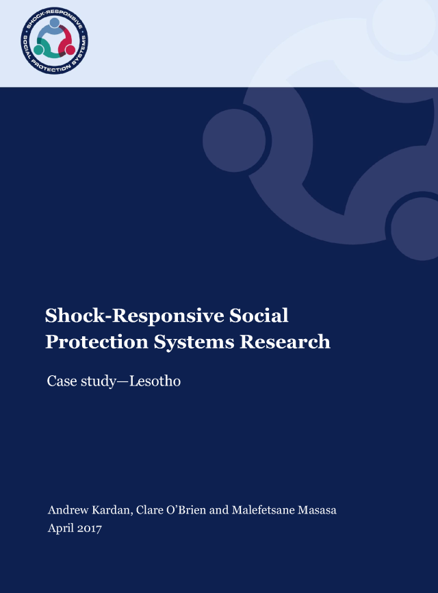 Cover page for Shock-Responsive Social Protection Systems Research: Lesotho Case Study