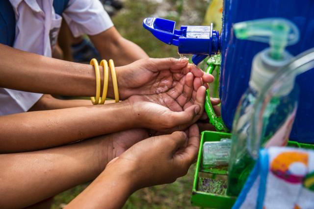 Picture of a hand washing station